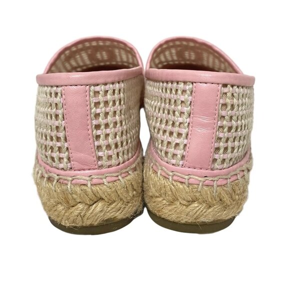 CHANELPink Cream Cotton Leather Women's Shoes 431-051725 - Picture 3 of 8